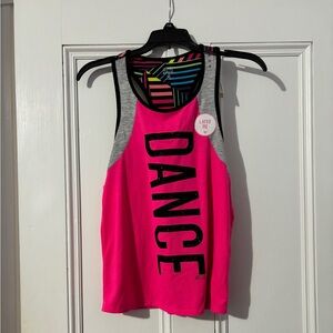 Girls Justice Size 12 Dance Shirt Tank -  Glitter Dance letters. New with tags
